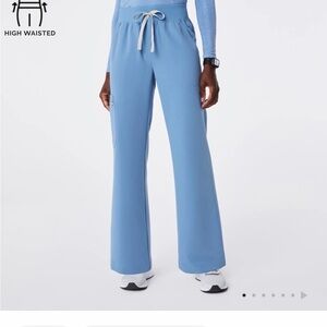 Figs Women's Wide Leg Pants in Ceil Blue
